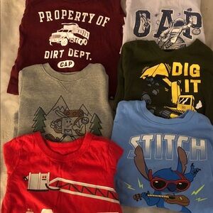 GAP Kids Graphic T-Shirt Collection - Red, Blue, Green, Gray